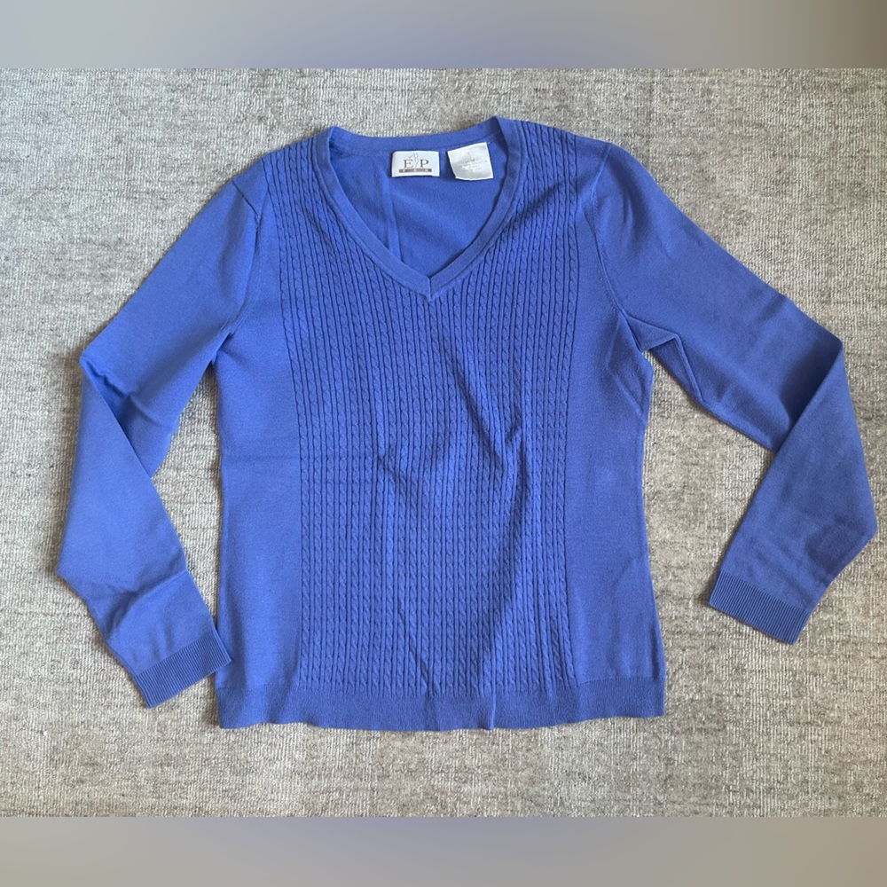 EP Pro periwinkle sweater